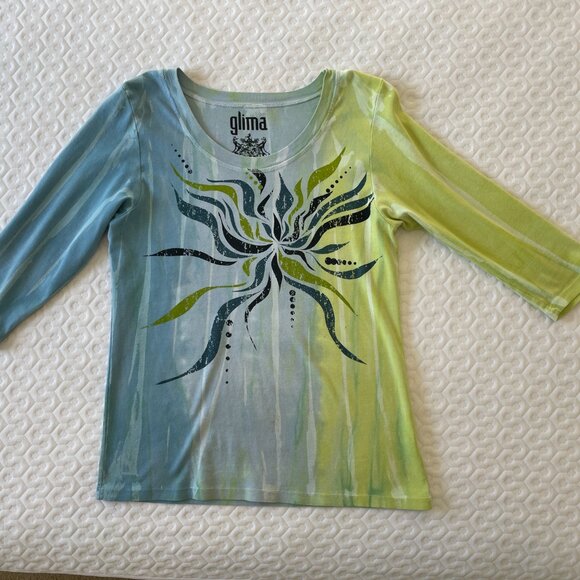 Glima  Vintage Womens Top XL  100% Cotton - Picture 5 of 11